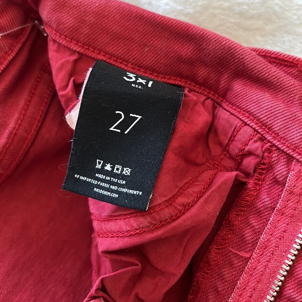 3x1 N.Y.C. Jeans, Color Mineral Rust Red. Size 27… - image 3